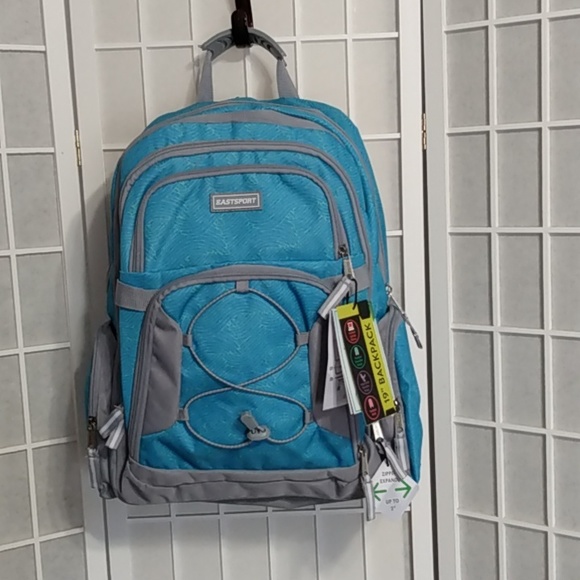 Eastsport Bags Light Blue 9 Expandable Backpack By Eastsport Poshmark